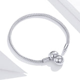 925 Sterling Silver Plated Platinum 17cm Bracelet for Men