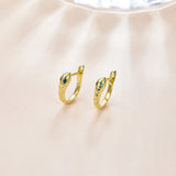 925 Sterling Silver Plated Platinum CZ Earrings for Women