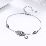 925 Sterling Silver Bracelet 21cm Long with 1.0*1.7cm Charms for Women
