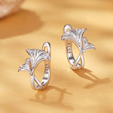 925 Sterling Silver Earrings - 1.3*0.95cm - Plated White Gold - For Women