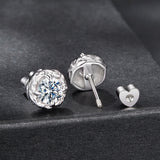 925 Sterling Silver 0.5 Carat Moissanite Earring for Women
