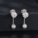 925 Sterling Silver 0.50 Carat Moissanite Earrings for Women