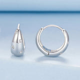 925 Sterling Silver Earrings with CZ in White Gold Plating - Stylish Design for Women