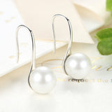925 Sterling Silver Genuine Shell Pearl Earrings for Women