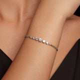925 Sterling Silver 5MM Moissanite Bracelet for Women
