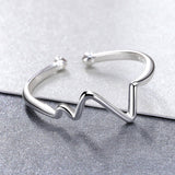 925 Sterling Silver Platinum Plated 0.1cm Ring for Men