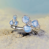 925 Sterling Silver Ring with Enamel Process and Pavé CZ - Stylish & Elegant Design for Women