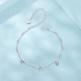 925 Sterling Silver White Gold Plated CZ Bracelet for Women