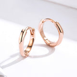 S925 Sterling Silver Plated Rose Gold Earrings