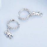 925 Sterling Silver Plated Platinum Earrings