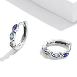 925 Sterling Silver Pavé Setting Earrings with CZ Stone
