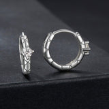 925 Sterling Silver Moissanite Earrings 1.3cm for Women