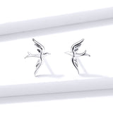 925 Sterling Silver Earrings 0.7*1.2cm for Women