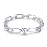 925 Sterling Silver Oxidized Bracelet 17cm for Women