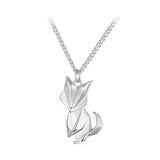925 Sterling Silver 16mm x 10mm Platinum Plated Necklace for Unisex