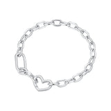 925 Sterling Silver Plated 190mm Bracelet for Women