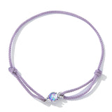 925 Sterling Silver Adjustable 24cm CZ Resin Bracelet for Women