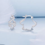925 Sterling Silver Earrings 18mm x 10mm for Women