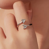 925 Sterling Silver White Gold Plated Pavé CZ Rings for Women