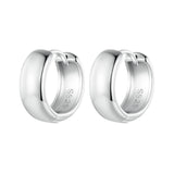 925 Sterling Silver Platinum Plated Earrings 11x5mm for Women