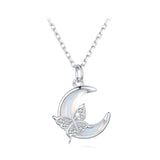925 Sterling Silver Necklace with CZ and Resin Pendant