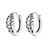 925 Sterling Silver Oxidized Earrings 12*5mm
