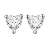 999 Platinum Plated S925 Silver Pavé Setting Earrings for Women