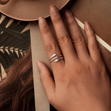 925 Sterling Silver Oxidized Silver Adjustable Rings