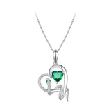 S925 Sterling Silver Plated Platinum Necklace with Pavé Setting and CZ