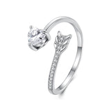 925 Sterling Silver Oxidized Pavé Setting CZ Ring