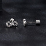 925 Sterling Silver & Moissanite Earrings 0.005ct for Women