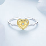 925 Sterling Silver Plated White Gold Pavé Setting CZ Ring for Women