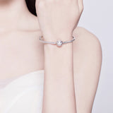 925 Sterling Silver Adjustable Bracelet Style Nan Size 17cm for Men