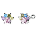 925 Sterling Silver Earrings with Pavé Setting and CZ