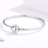 925 Sterling Silver Adjustable Bracelet Style Nan Size 17cm for Men