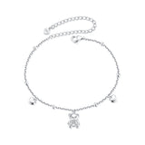 925 Sterling Silver Bracelet with Pavé Setting CZ, 150+60mm Length for Women