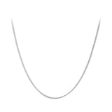 925 Sterling Silver 45S Platinum Plated Necklace for Women - 400mm Length, 0.8mm Thickness