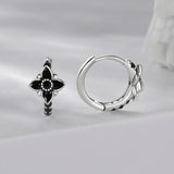 925 Sterling Silver Enamel and CZ Earrings for Women