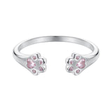 925 Sterling Silver White Gold Plated Pavé Setting CZ Ring