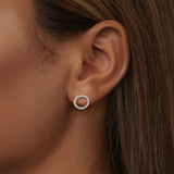 925 Sterling Silver 10mm Moissanite Earrings for Women