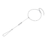 925 Sterling Silver White Gold Plated Adjustable Bracelet for Women