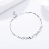 925 Sterling Silver Bracelet 22CM for Women