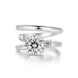 925 Sterling Silver 5mm Moissanite Earrings for Women, 13x8mm, White Gold Plated