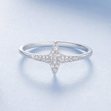 925 Sterling Silver White Gold Plated Ring with Pavé Setting CZ, Size 6.0 for Women