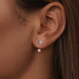 925 Sterling Silver 0.50 Carat Moissanite Earrings for Women