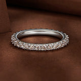 925 Sterling Silver Moissanite 0.03ct Ring Size 6