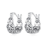 925 Sterling Silver Earrings with Pavé Setting CZ