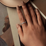 925 Sterling Silver Ring with Pavé Setting CZ, Size 6.0 for Women