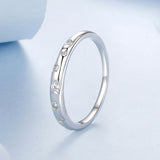 925 Sterling Silver Ring with Pavé Setting CZ, Size 6.0 for Women
