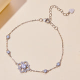 S925 Sterling Silver 0.5 Carat Moissanite Bracelet 16cm+5cm for Women
